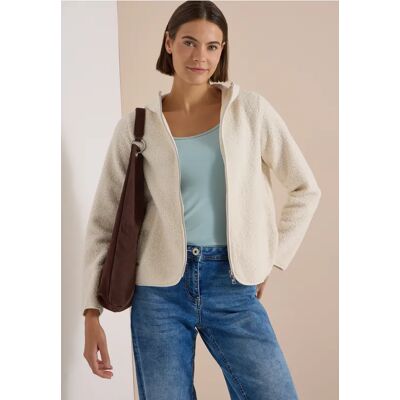 cecil Teddy-Jacke mit Kapuze in Unifarbe - Weiß - Damen - Size: S XS XL L XXL M cecil Teddy-Jacke mit Kapuze in Unifarbe - Weiß - Damen - Size: S XS XL L XXL M