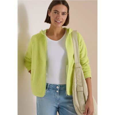 cecil Teddy-Jacke mit Kapuze in Unifarbe - Grün - Damen - Size: XS L XXL M S XL cecil Teddy-Jacke mit Kapuze in Unifarbe - Grün - Damen - Size: XS L XXL M S XL
