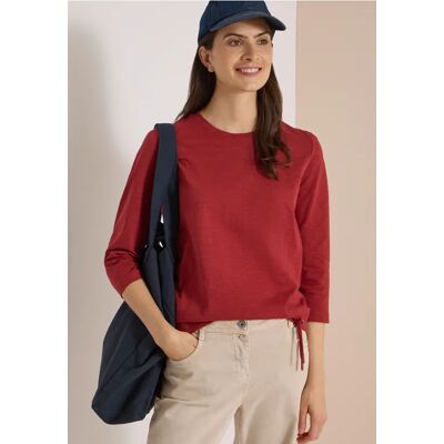 cecil 3/4-Arm Shirt mit Rundhals in Unifarbe - Rot - Damen - Size: XL XS M L S XXL cecil 3/4-Arm Shirt mit Rundhals in Unifarbe - Rot - Damen - Size: XL XS M L S XXL