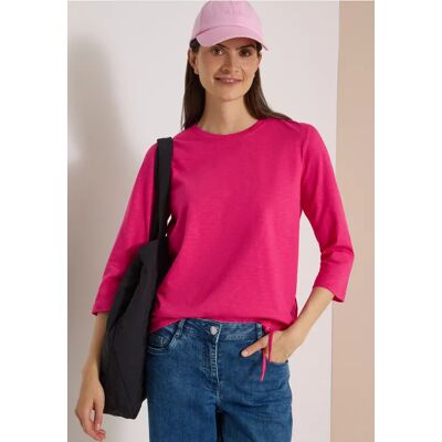 cecil 3/4-Arm Shirt mit Rundhals in Unifarbe - Pink - Damen - Size: XL XS S L XXL M cecil 3/4-Arm Shirt mit Rundhals in Unifarbe - Pink - Damen - Size: XL XS S L XXL M
