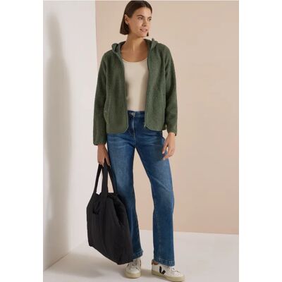 cecil Teddy-Jacke mit Kapuze in Unifarbe - Grün - Damen - Size: M XS S L XL XXL cecil Teddy-Jacke mit Kapuze in Unifarbe - Grün - Damen - Size: M XS S L XL XXL