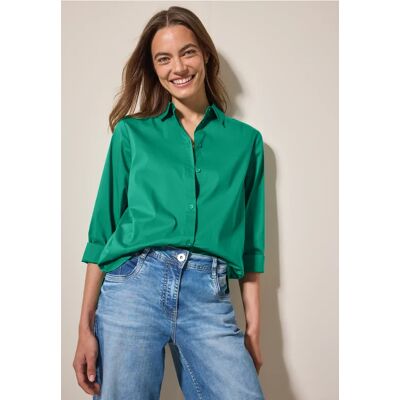 cecil Basic Hemdbluse - Grün - Damen - Size: XXL M XL S L cecil Basic Hemdbluse - Grün - Damen - Size: XXL M XL S L