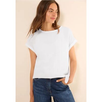 cecil Leinenmix Bluse mit Knoten - Weiß - Damen - Size: XL XXL M XS S L cecil Leinenmix Bluse mit Knoten - Weiß - Damen - Size: XL XXL M XS S L