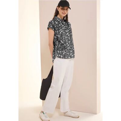 cecil Bluse mit Minimal Print - Weiß - Damen - Size: S L XXL XL M XS cecil Bluse mit Minimal Print - Weiß - Damen - Size: S L XXL XL M XS