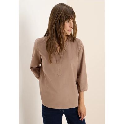 cecil Split Neck Cordbluse - Braun - Damen - Size: XL XXL S L XS M cecil Split Neck Cordbluse - Braun - Damen - Size: XL XXL S L XS M