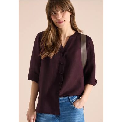 cecil Bluse mit Split Neck aus Leinenmix - Rot - Damen - Size: XS L XL cecil Bluse mit Split Neck aus Leinenmix - Rot - Damen - Size: XS L XL