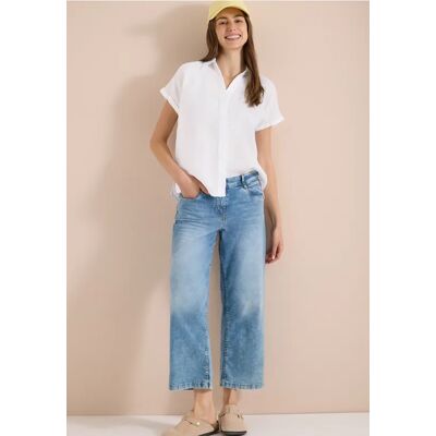 cecil Dropped Shoulder Bluse aus Leinen - Weiß - Damen - Size: L XL XXL M cecil Dropped Shoulder Bluse aus Leinen - Weiß - Damen - Size: L XL XXL M