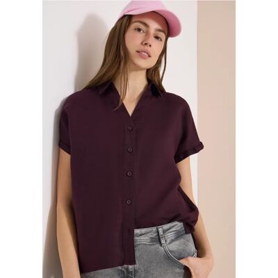 cecil Dropped Shoulder Bluse aus Leinen - Rot - Damen - Size: XXL L S XL cecil Dropped Shoulder Bluse aus Leinen - Rot - Damen - Size: XXL L S XL