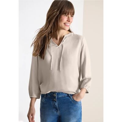 cecil 3/4-Arm Bluse mit Split Neck und Bändern - Beige - Damen - Size: XXL S XL XS L M 3XL cecil 3/4-Arm Bluse mit Split Neck und Bändern - Beige - Damen - Size: XXL S XL XS L M 3XL