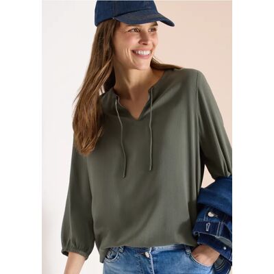cecil 3/4-Arm Bluse mit Split Neck und Bändern - Grün - Damen - Size: M S XL XS 3XL XXL L cecil 3/4-Arm Bluse mit Split Neck und Bändern - Grün - Damen - Size: M S XL XS 3XL XXL L