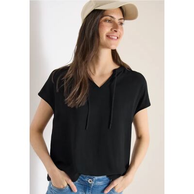 cecil Kurzarm Bluse mit Strukturmix - Schwarz - Damen - Size: L XXL M S XS XL cecil Kurzarm Bluse mit Strukturmix - Schwarz - Damen - Size: L XXL M S XS XL