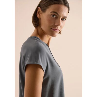 cecil Kurzarm Bluse mit Strukturmix - Grau - Damen - Size: L XL S XXL XS M cecil Kurzarm Bluse mit Strukturmix - Grau - Damen - Size: L XL S XXL XS M