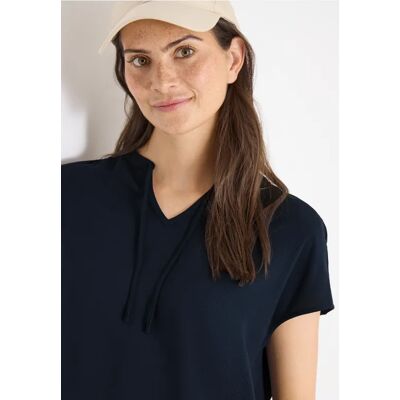 cecil Kurzarm Bluse mit Strukturmix - Blau - Damen - Size: L XS XL M S XXL cecil Kurzarm Bluse mit Strukturmix - Blau - Damen - Size: L XS XL M S XXL