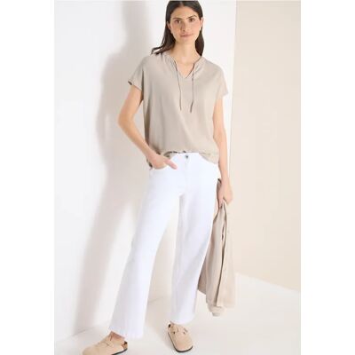 cecil Kurzarm Bluse mit Strukturmix - Beige - Damen - Size: XL XXL L cecil Kurzarm Bluse mit Strukturmix - Beige - Damen - Size: XL XXL L