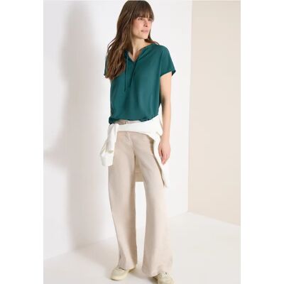 cecil Kurzarm Bluse mit Strukturmix - Grün - Damen - Size: S L XXL XL M XS cecil Kurzarm Bluse mit Strukturmix - Grün - Damen - Size: S L XXL XL M XS