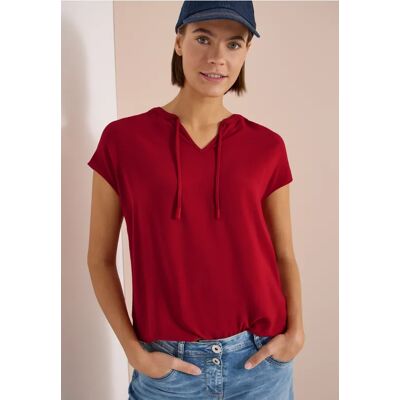 cecil Kurzarm Bluse mit Strukturmix - Rot - Damen - Size: XL XS M S L XXL cecil Kurzarm Bluse mit Strukturmix - Rot - Damen - Size: XL XS M S L XXL