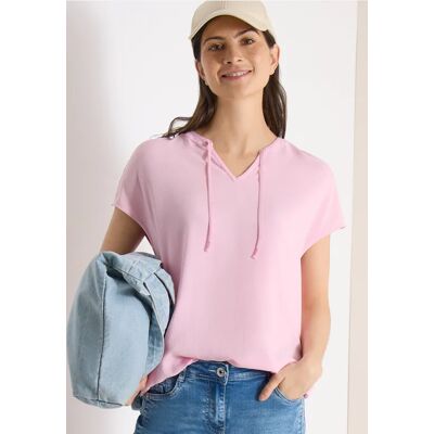cecil Kurzarm Bluse mit Strukturmix - Rosa - Damen - Size: L XXL S XS XL cecil Kurzarm Bluse mit Strukturmix - Rosa - Damen - Size: L XXL S XS XL