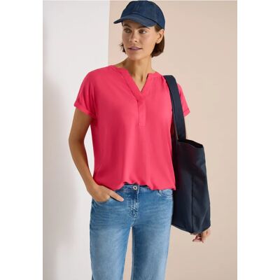 cecil Kurzarm Bluse mit Split Neck - Rot - Damen - Size: XL XS S L XXL cecil Kurzarm Bluse mit Split Neck - Rot - Damen - Size: XL XS S L XXL