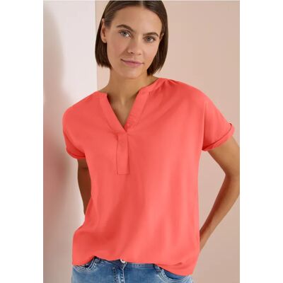 cecil Kurzarm Bluse mit Split Neck - Orange - Damen - Size: XXL M L XL cecil Kurzarm Bluse mit Split Neck - Orange - Damen - Size: XXL M L XL