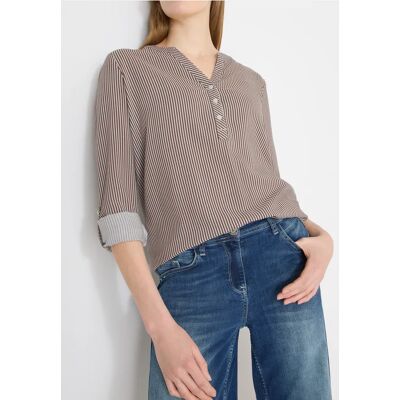 cecil Gestreifte Bluse - Beige - Damen - Size: XL L XS S M XXL cecil Gestreifte Bluse - Beige - Damen - Size: XL L XS S M XXL