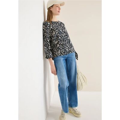 cecil Bluse mit Knoten - Blau - Damen - Size: XS L S M XXL XL cecil Bluse mit Knoten - Blau - Damen - Size: XS L S M XXL XL