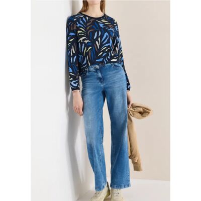 cecil Gemusterte Bluse - Blau - Damen - Size: M XL L XS XXL S cecil Gemusterte Bluse - Blau - Damen - Size: M XL L XS XXL S