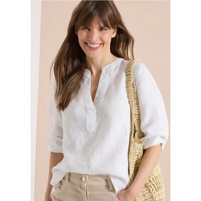 cecil 3/4-Arm Tunika aus reinem Leinen - Weiß - Damen - Size: XXL XL L cecil 3/4-Arm Tunika aus reinem Leinen - Weiß - Damen - Size: XXL XL L