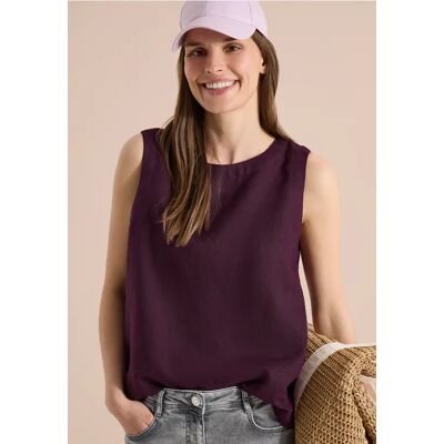cecil Blusentop aus Leinen mit Knopfdetails - Rot - Damen - Size: XXL S XS XL L cecil Blusentop aus Leinen mit Knopfdetails - Rot - Damen - Size: XXL S XS XL L