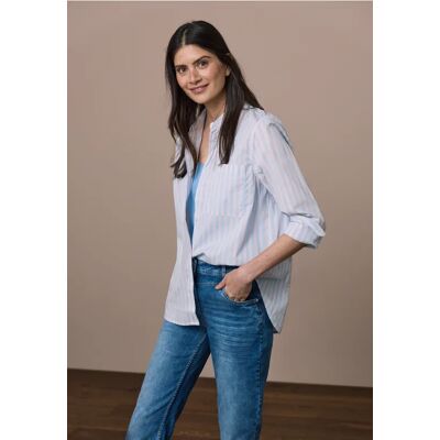 cecil Gestreifte Bluse - Blau - Damen - Size: S XL M L XXL XS cecil Gestreifte Bluse - Blau - Damen - Size: S XL M L XXL XS