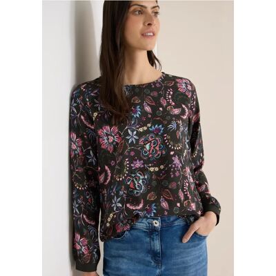 cecil Gemusterte Bluse - Grün - Damen - Size: XXL XL S M L XS cecil Gemusterte Bluse - Grün - Damen - Size: XXL XL S M L XS