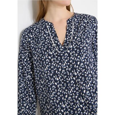 cecil Gemusterte Bluse - Blau - Damen - Size: M S L XXL XL XS cecil Gemusterte Bluse - Blau - Damen - Size: M S L XXL XL XS