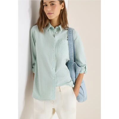 cecil Gestreifte Seersucker Bluse - Grün - Damen - Size: XXL XS L XL cecil Gestreifte Seersucker Bluse - Grün - Damen - Size: XXL XS L XL