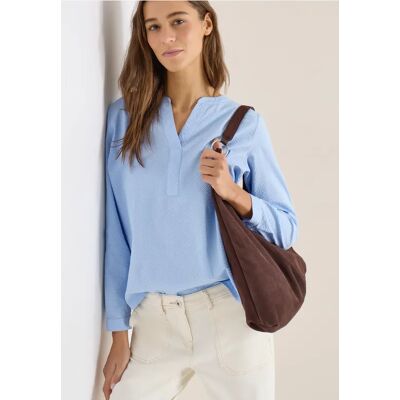cecil Seersucker Bluse - Blau - Damen - Size: M L XL XXL S cecil Seersucker Bluse - Blau - Damen - Size: M L XL XXL S