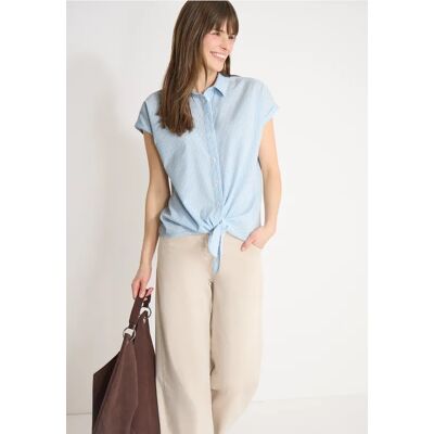 cecil Bluse in Seersucker Qualität - Blau - Damen - Size: L 3XL XL M XS XXL cecil Bluse in Seersucker Qualität - Blau - Damen - Size: L 3XL XL M XS XXL