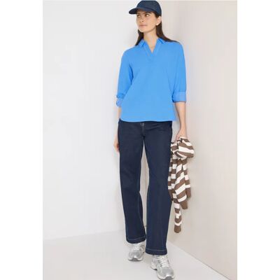 cecil Bluse mit Turn-Up - Blau - Damen - Size: XL XS XXL L S 3XL M cecil Bluse mit Turn-Up - Blau - Damen - Size: XL XS XXL L S 3XL M
