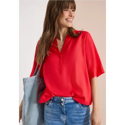 cecil Kurzarm Bluse mit Split Neck - Rot - Damen - Size: S XXL L XL XS M cecil Kurzarm Bluse mit Split Neck - Rot - Damen - Size: S XXL L XL XS M