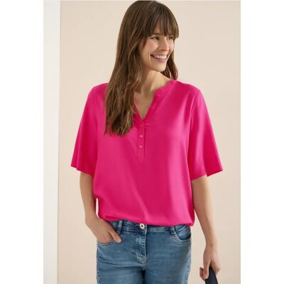 cecil Kurzarm Bluse mit Split Neck - Pink - Damen - Size: S XL M L cecil Kurzarm Bluse mit Split Neck - Pink - Damen - Size: S XL M L