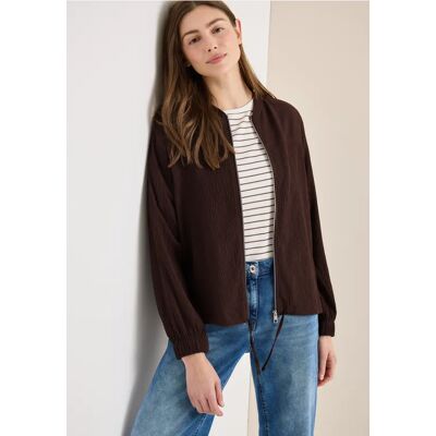 cecil Blouson in Seersucker Qualität - Braun - Damen - Size: XL XXL M L XS cecil Blouson in Seersucker Qualität - Braun - Damen - Size: XL XXL M L XS