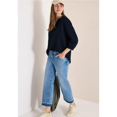 cecil 3/4-Arm Bluse in Musselin-Qualität - Blau - Damen - Size: L XXL M XL S cecil 3/4-Arm Bluse in Musselin-Qualität - Blau - Damen - Size: L XXL M XL S