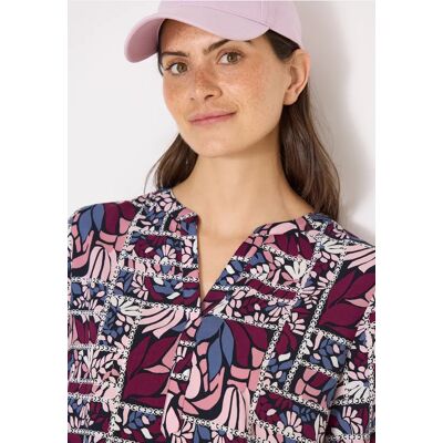 cecil 3/4-Arm Bluse mit Patchwork-Print - Rot - Damen - Size: XS S M L XL XXL cecil 3/4-Arm Bluse mit Patchwork-Print - Rot - Damen - Size: XS S M L XL XXL
