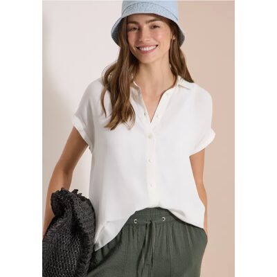 cecil Kurzarm Hemdbluse in Unifarbe - Weiß - Damen - Size: S XXL XL L M cecil Kurzarm Hemdbluse in Unifarbe - Weiß - Damen - Size: S XXL XL L M