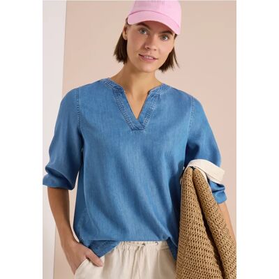 cecil 3/4-Arm Tunika im Denim-Look - Blau - Damen - Size: M L XL XS S cecil 3/4-Arm Tunika im Denim-Look - Blau - Damen - Size: M L XL XS S
