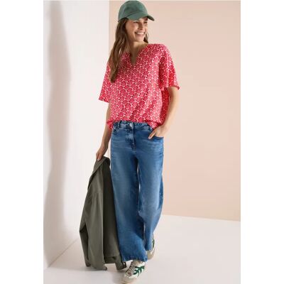 cecil Kurzarm Bluse mit Muschelprint - Rot - Damen - Size: M XXL S XL XS L cecil Kurzarm Bluse mit Muschelprint - Rot - Damen - Size: M XXL S XL XS L