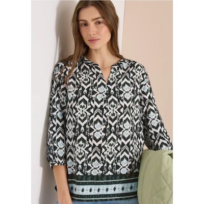 cecil 3/4-Arm Bluse mit grafischem Muster - Grün - Damen - Size: XL S L 3XL XS M XXL cecil 3/4-Arm Bluse mit grafischem Muster - Grün - Damen - Size: XL S L 3XL XS M XXL