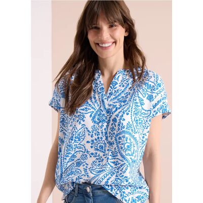 cecil Kurzarm Bluse in Seersuckerqualität - Weiß - Damen - Size: 3XL XXL L XL S XS M cecil Kurzarm Bluse in Seersuckerqualität - Weiß - Damen - Size: 3XL XXL L XL S XS M