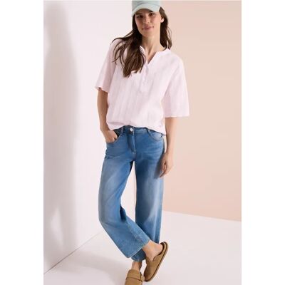 cecil Bluse mit Split Neck und Streifen - Rosa - Damen - Size: XXL S XL L M cecil Bluse mit Split Neck und Streifen - Rosa - Damen - Size: XXL S XL L M