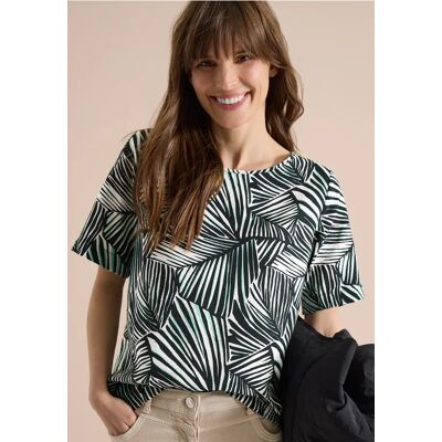 cecil Kurzarm Blusenshirt mit Allover-Print - Grün - Damen - Size: XS XL S M XXL L cecil Kurzarm Blusenshirt mit Allover-Print - Grün - Damen - Size: XS XL S M XXL L