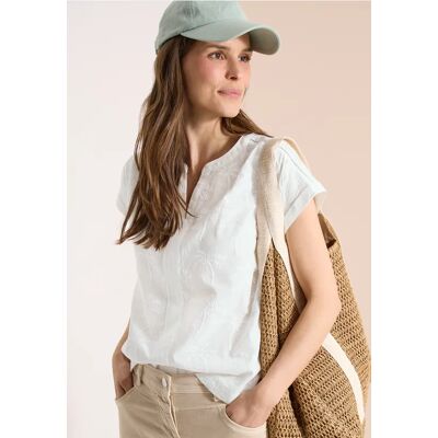 cecil Dropped Shoulder Bluse mit Embroidery - Weiß - Damen - Size: XXL L XL S cecil Dropped Shoulder Bluse mit Embroidery - Weiß - Damen - Size: XXL L XL S