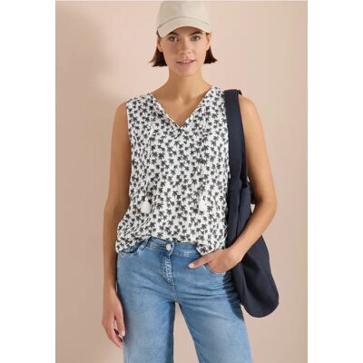 cecil Blusentop mit Split Neck und Palmen-Print - Weiß - Damen - Size: XXL XL 3XL S L cecil Blusentop mit Split Neck und Palmen-Print - Weiß - Damen - Size: XXL XL 3XL S L