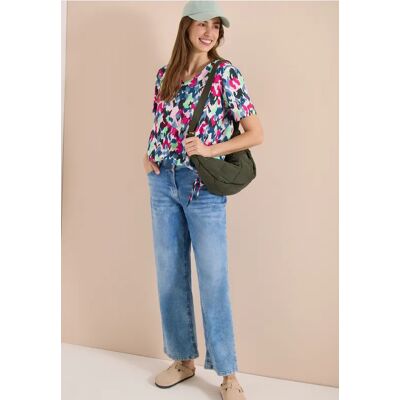 cecil Blusenshirt mit V-Neck und Knoten - Grün - Damen - Size: M XS 3XL S XL L XXL cecil Blusenshirt mit V-Neck und Knoten - Grün - Damen - Size: M XS 3XL S XL L XXL